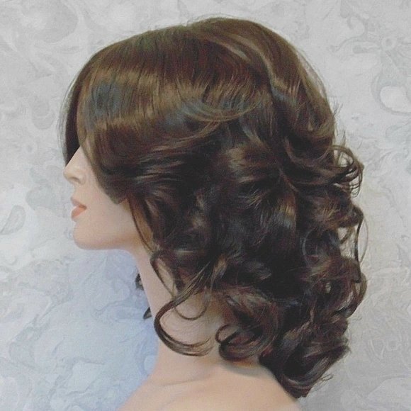 Thick Wavy Chestnut Brown Heat Resistant Wig main image 13